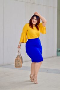 Indian plus-sized fashion blogger